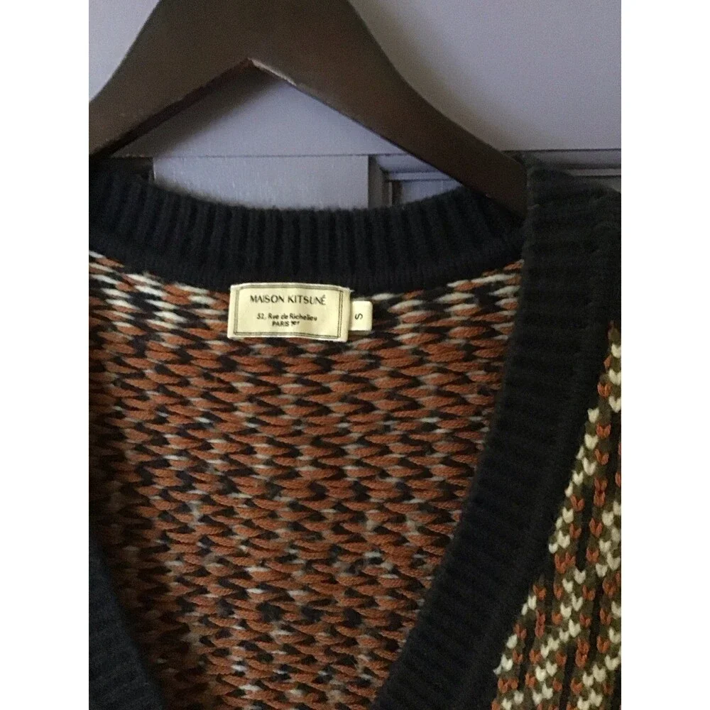 Maison Kitsune oversized poncho vest